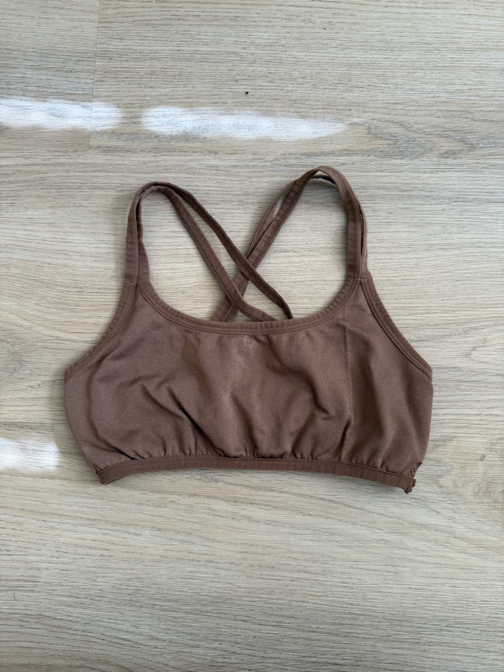 Brown sports bra